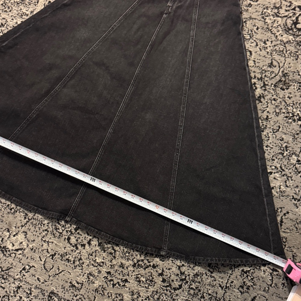Black Denim full maxi Skirt - Picture 6 of 9